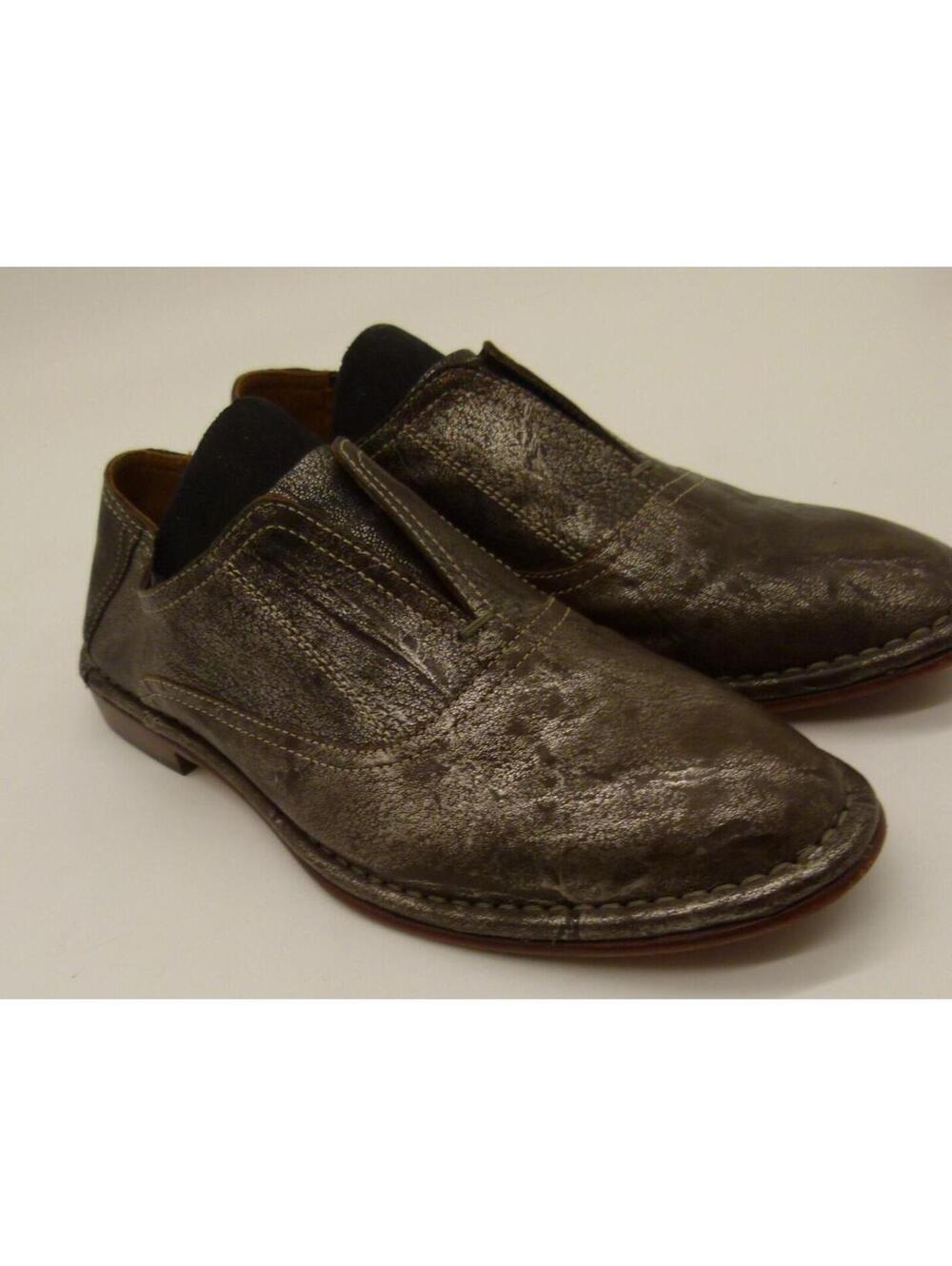Trask Avery Metallic Silver Leather Loafers Women’s 7.5 Made in India MSRP $225